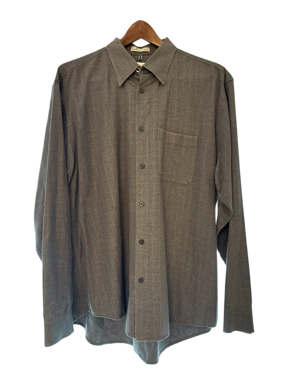 Geoffrey Beene Men's Gray Button-Up Dress Shirt